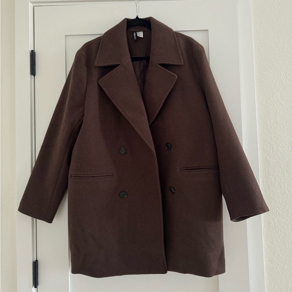 H&M Classic Espresso Brown Trench Coat